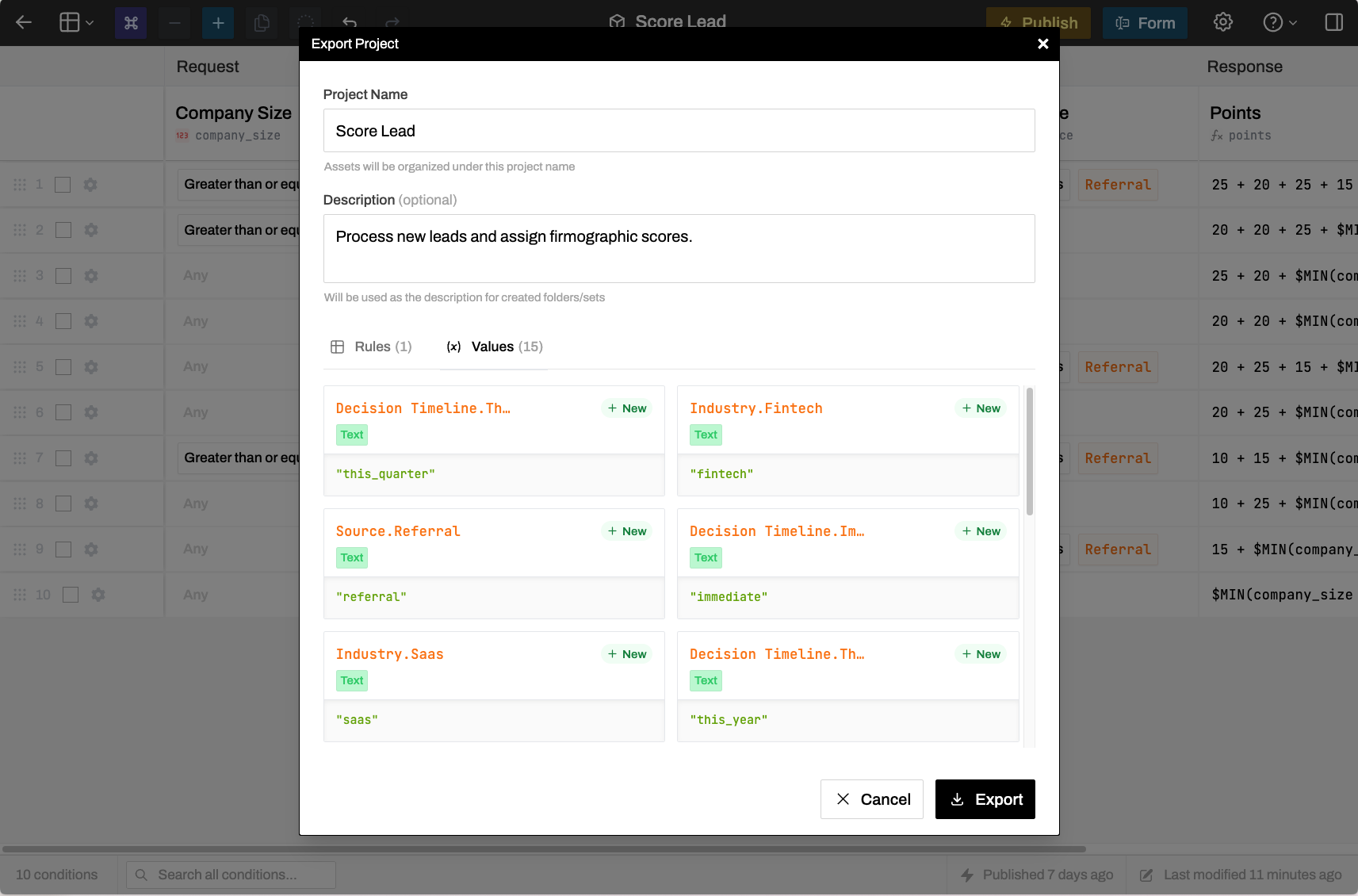 Exports Bundled Values